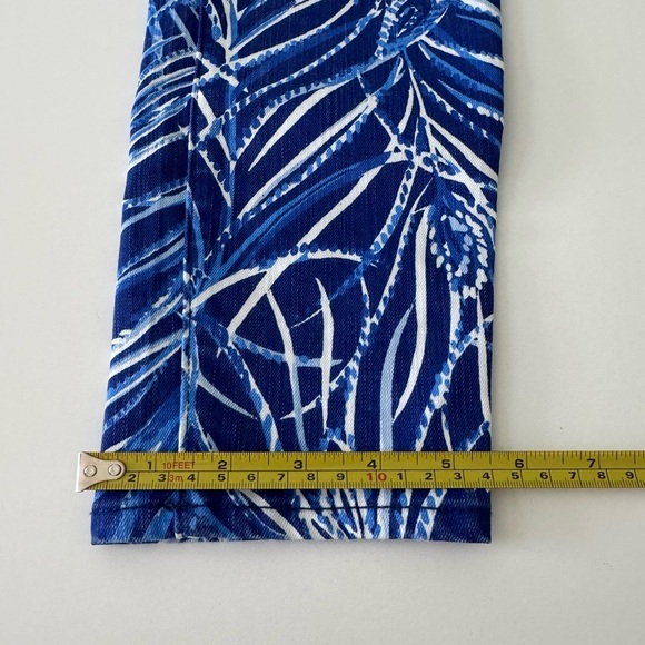 Lilly Pulitzer South Ocean Blue and White Ankle Cropped Jeans - Picture 15 of 15